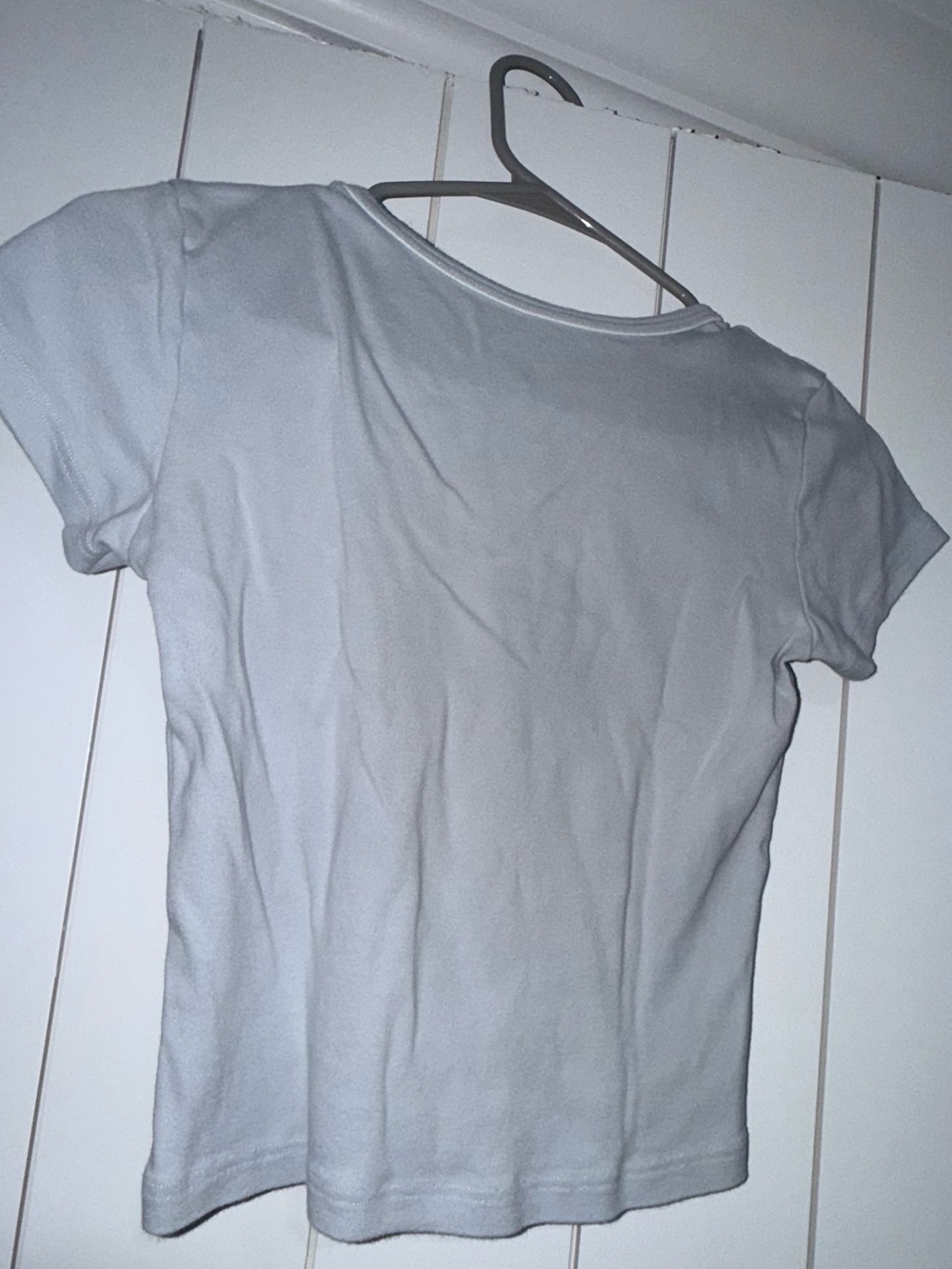 Brandy Melville Light Blue Ribbed Crewneck Tee